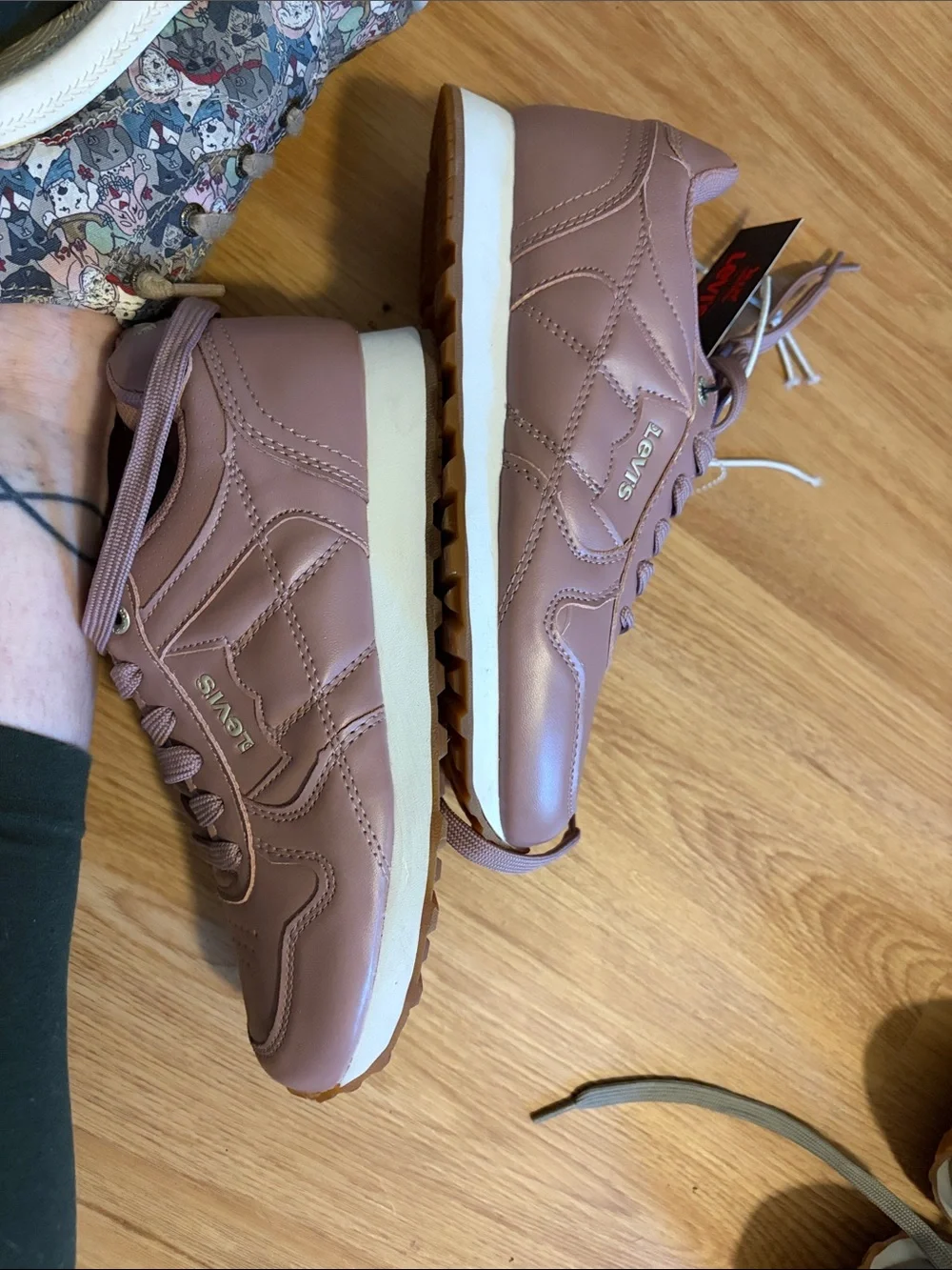 Levi's Women's Lace-Up Sneakers in Dusty Pink